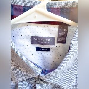 Van Heusen Slim Fit Shirt with Blue and White Stripes